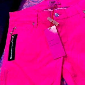 Hot Topic Neon Pink 11 pencil jean pants juniors